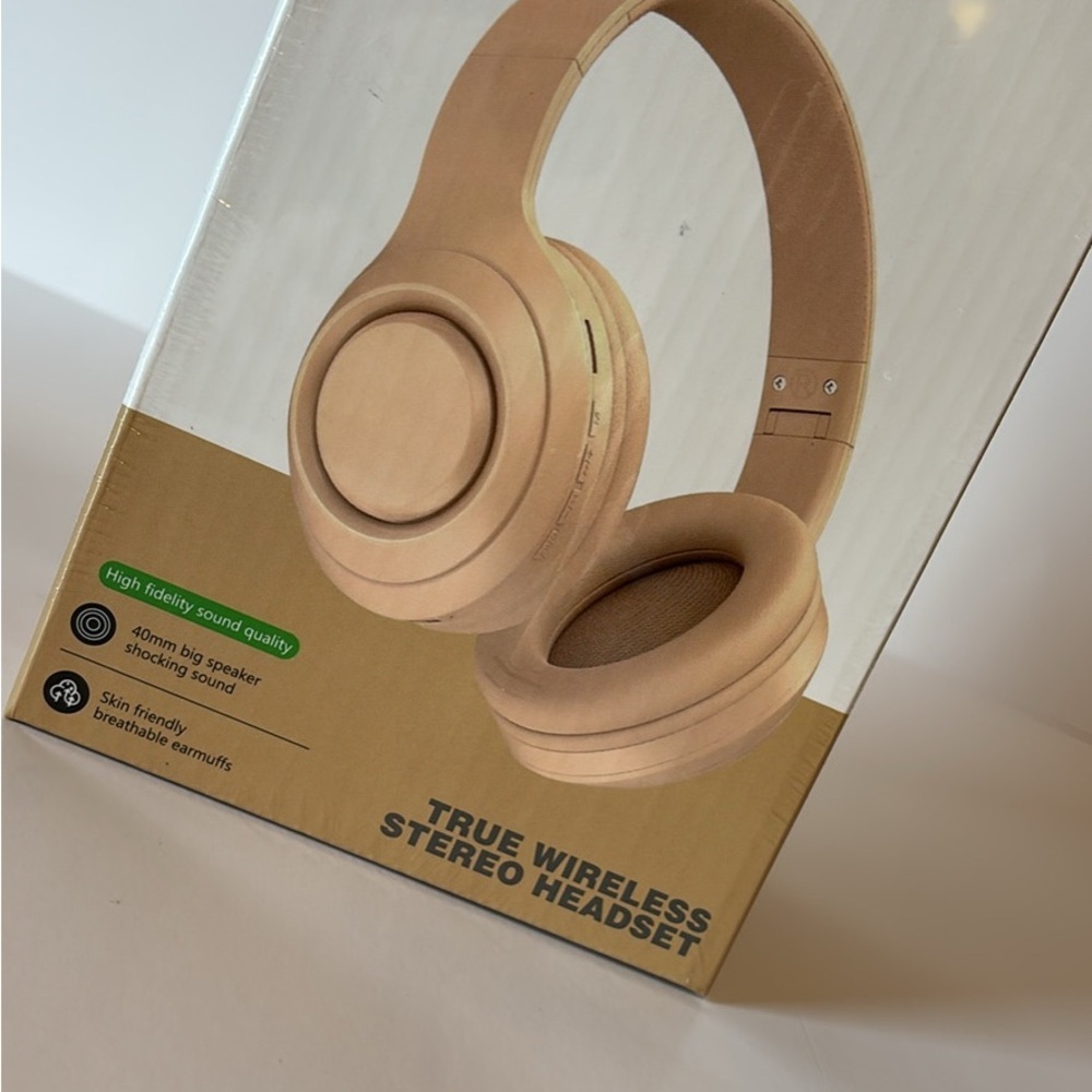 Wireless Over-Ear Headphones in Gold — True Wireless Stereo